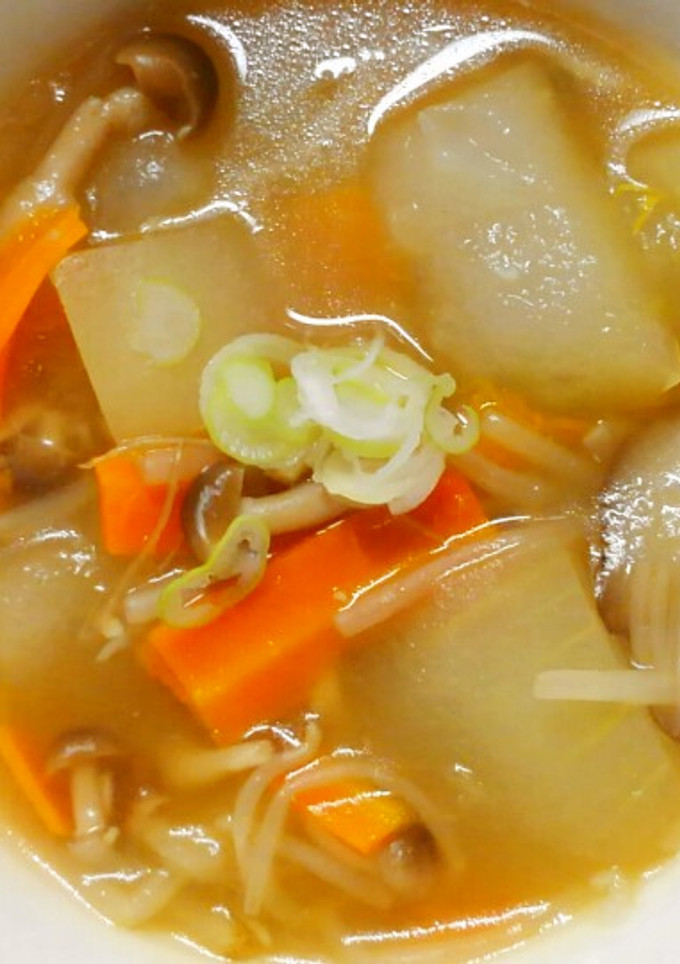 簡単❀冬瓜ともやし きのこの中華スープ♪-レシピのメイン写真