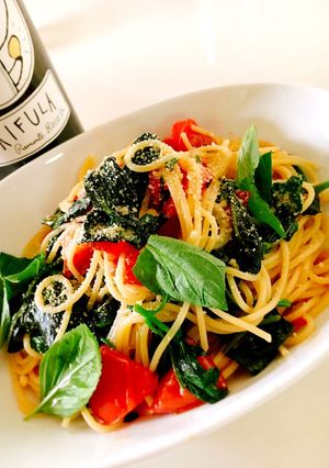 生バジルとフレッシュトマトのパスタ-レシピのメイン写真