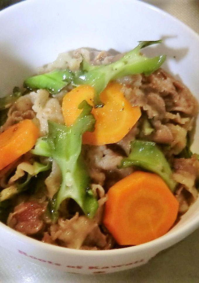 牛ばら肉とうりずん（四角豆）白だし炒め煮-レシピのメイン写真