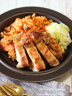 ジューシー鶏の野菜ジュース炊き込みご飯。-レシピのメイン写真