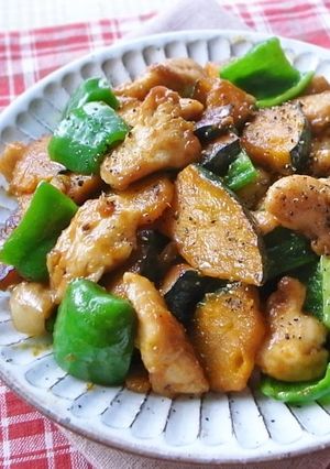 甘辛スパイス！カボチャと鶏肉のカレー炒め-レシピのメイン写真