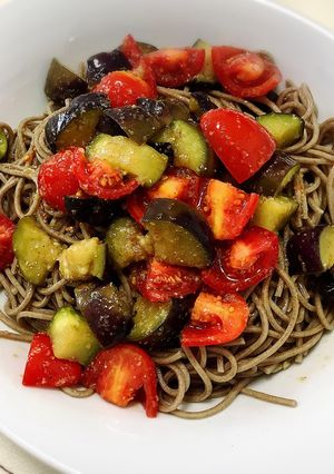 時短！手間なし！夏野菜のぶっかけそば-レシピのメイン写真