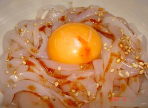 月見シリーズ♡イカそうめんを食べよう♪-レシピのメイン写真