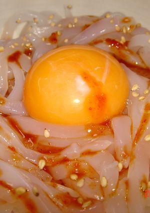 月見シリーズ♡イカそうめんを食べよう♪-レシピのメイン写真