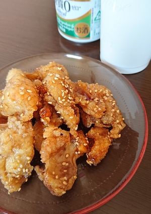 鶏皮の甘酢絡め(*^ー^)ノ♪-レシピのメイン写真