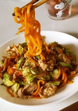 ベジヌードル人参の焼きそば-レシピのメイン写真