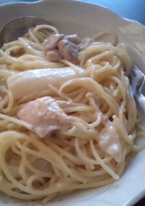 鶏もも肉と白菜のクリームパスタ-レシピのメイン写真