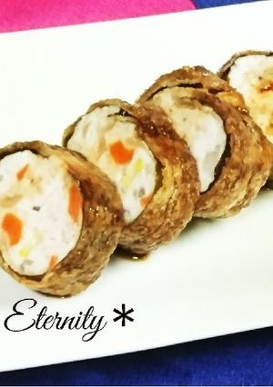 ＊鶏のおあげロール＊-レシピのメイン写真