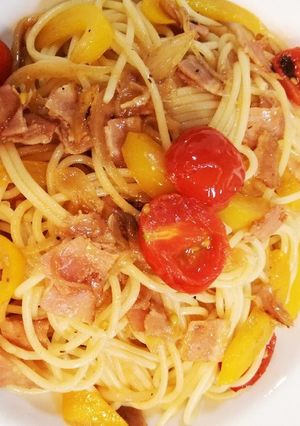 簡単♪ガーリックオイルの野菜パスタ-レシピのメイン写真