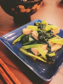 小松菜とすだれ麩の煮浸し♡-レシピのメイン写真