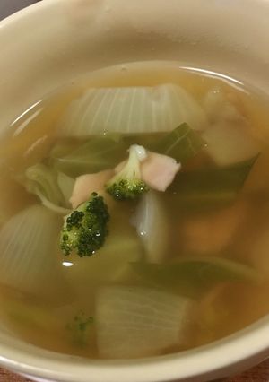 簡単！白だしで野菜スープ！-レシピのメイン写真