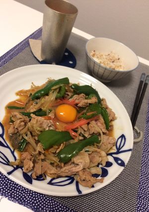一人暮らし男に捧ぐ。お好み焼き風野菜炒め-レシピのメイン写真
