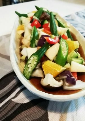 フルーツと野菜のぽん酢ジュレサラダ-レシピのメイン写真
