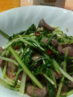 砂肝と水菜のスパイシー炒め-レシピのメイン写真
