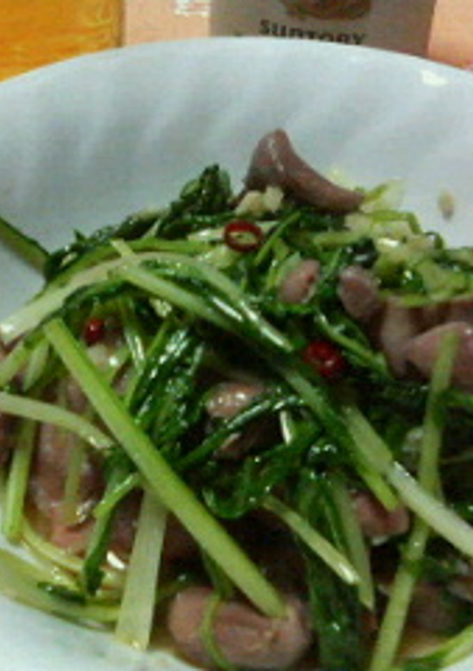 砂肝と水菜のスパイシー炒め-レシピのメイン写真