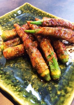 甘辛たれで！オクラ豚バラ巻き〜-レシピのメイン写真