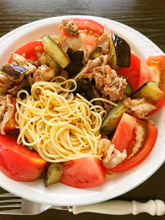 夏の豚肉ポン酢スパゲッティ-レシピのメイン写真