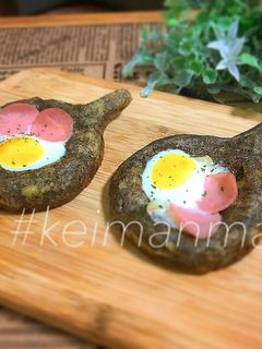 なんちゃってスキレットdeハムエッグ-レシピのメイン写真