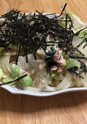 ツナマヨサラダうどん-レシピのメイン写真