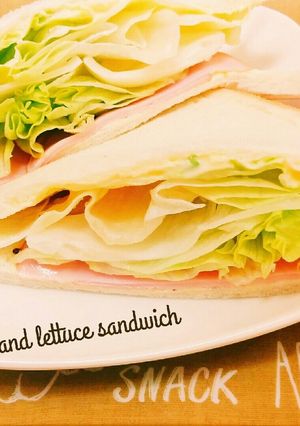 簡単！コンビニ風☆ハムレタスサンドイッチ-レシピのメイン写真