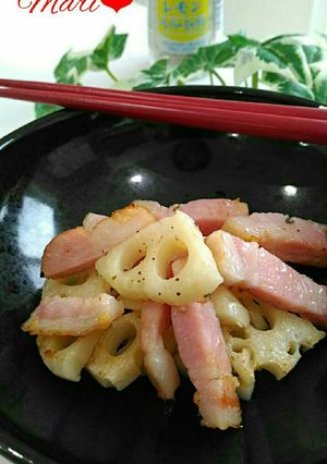 話題のスパイスで☆れんこん&ベーコン炒め-レシピのメイン写真