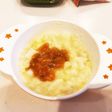 離乳食 朝食 パンとジャガイモのおかゆ