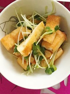 かいわれと油揚げの梅和え-レシピのメイン写真