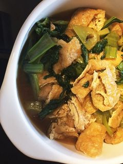 ちんげん菜と油揚げの煮浸し-レシピのメイン写真