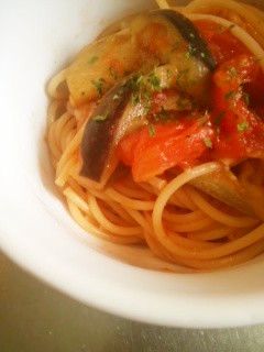 茄子とトマトのパスタ-レシピのメイン写真
