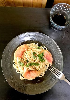 人気店参考！トマトと桃の冷製パスタ♪-レシピのメイン写真