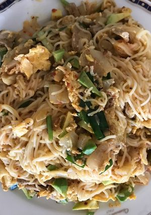 スパイシーなターメリックの焼きそうめん-レシピのメイン写真