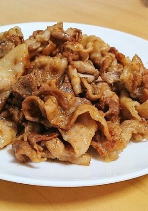 定食屋さんの味！豚バラ肉で豚の生姜焼き風-レシピのメイン写真