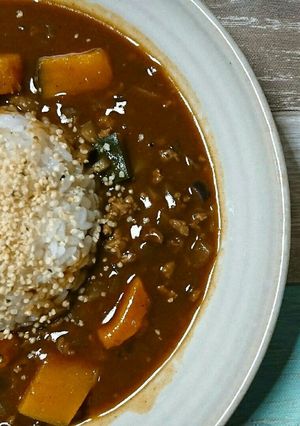 かぼちゃと牛挽き肉の甘くて辛いカレー-レシピのメイン写真