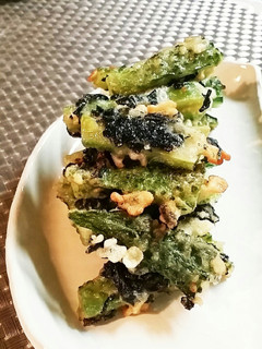 ゴーヤのワカメ揚げ-レシピのメイン写真