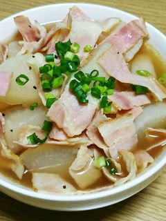 大根とベーコンのスープ煮(๑>∀<๑)♬-レシピのメイン写真