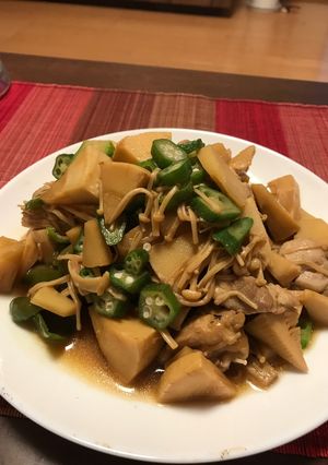 ポン酢で簡単！筍と鶏肉の煮込み時短料理-レシピのメイン写真