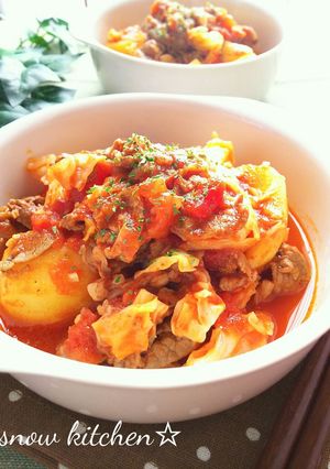 牛肉とじゃがいものトマト煮込み-レシピのメイン写真