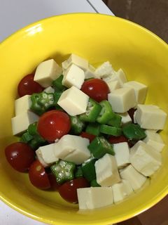 オクラ・トマト・豆腐のサラダ-レシピのメイン写真