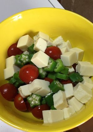 オクラ・トマト・豆腐のサラダ-レシピのメイン写真