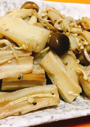 蓮根ときのこのペペロンチーノ-レシピのメイン写真