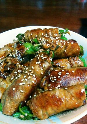 焼肉のタレで！簡単ピーマン肉巻き-レシピのメイン写真