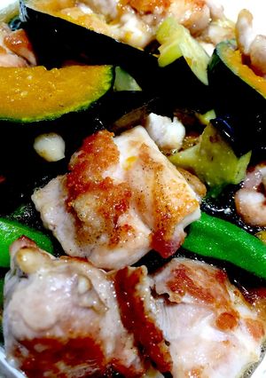 じゅわ〜っと♪鶏からと夏野菜のだし浸し☆-レシピのメイン写真