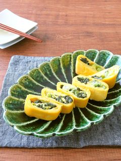 簡単アレンジ卵☆野沢菜の卵焼き-レシピのメイン写真