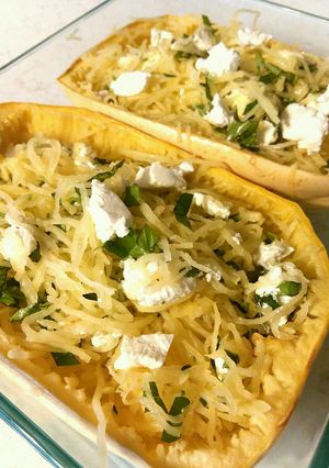 ハーブ＆チーズ風味スパゲティスクワッシュ-レシピのメイン写真