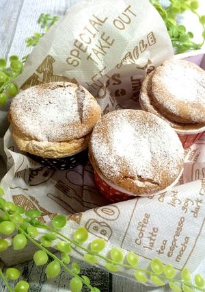 ふわんふわん簡単米粉シフォンカップケーキ-レシピのメイン写真