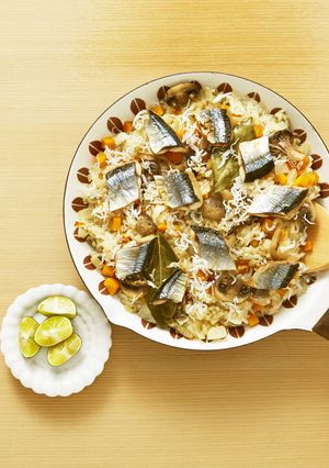 さんまとしらすの減塩炊き込みごはん-レシピのメイン写真