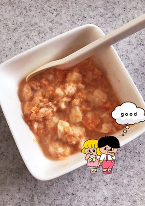 モグモグ期☆ツナにんじんのミルクパンがゆ-レシピのメイン写真