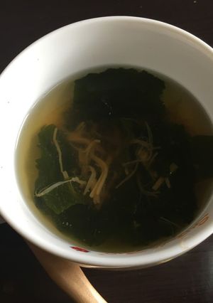 茅乃舎のだしとなめ茸で簡単即席スープ-レシピのメイン写真