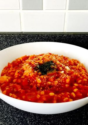 ダイエット最適！もち麦トマトリゾット-レシピのメイン写真