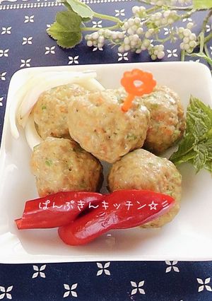 レンジで簡単♪高野豆腐入り肉団子♡-レシピのメイン写真